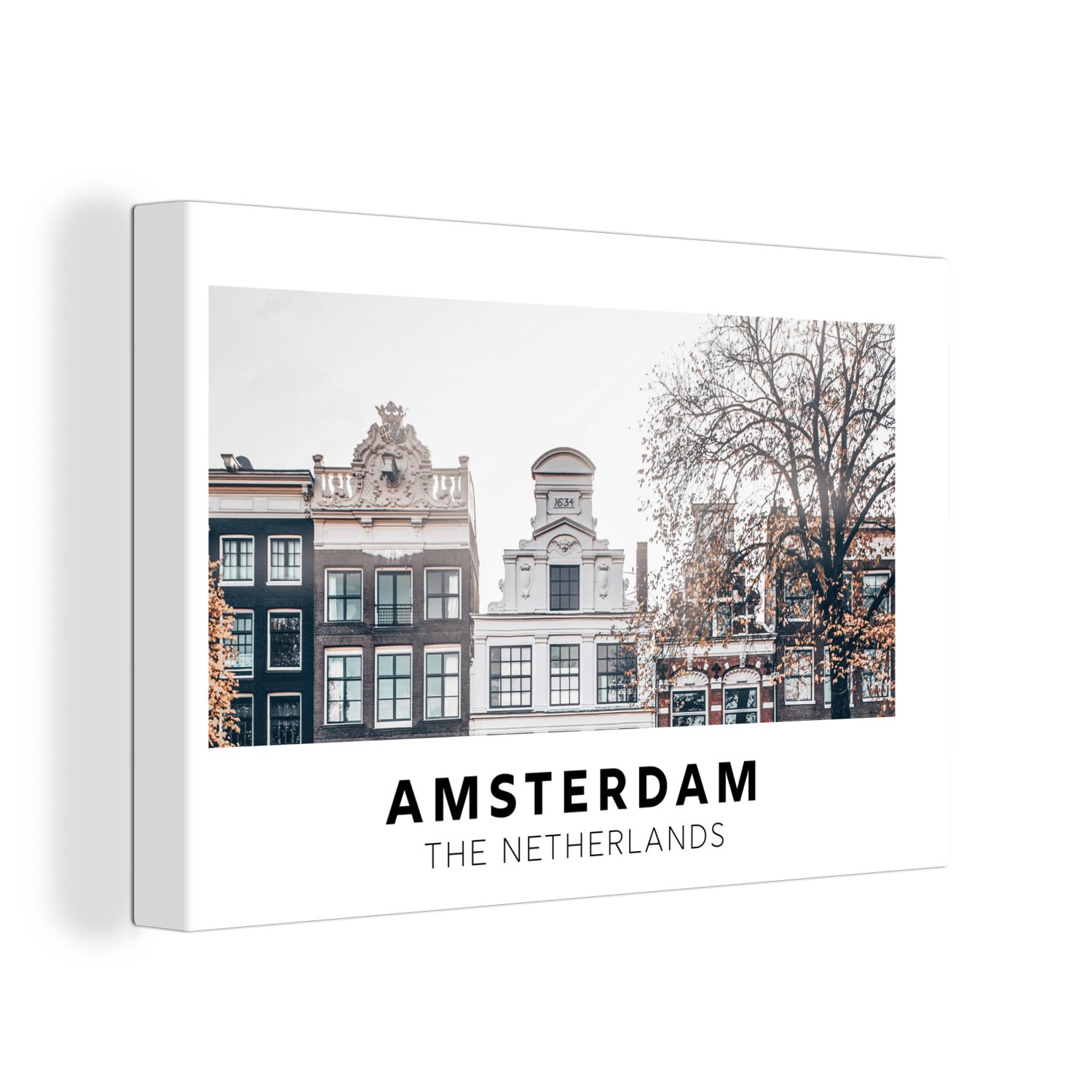 OneMillionCanvasses® Leinwandbild Niederlande - Amsterdam - Startseite, (1 St), Wandbild Leinwandbilder, Aufhängefertig, Wanddeko, 30x20 cm