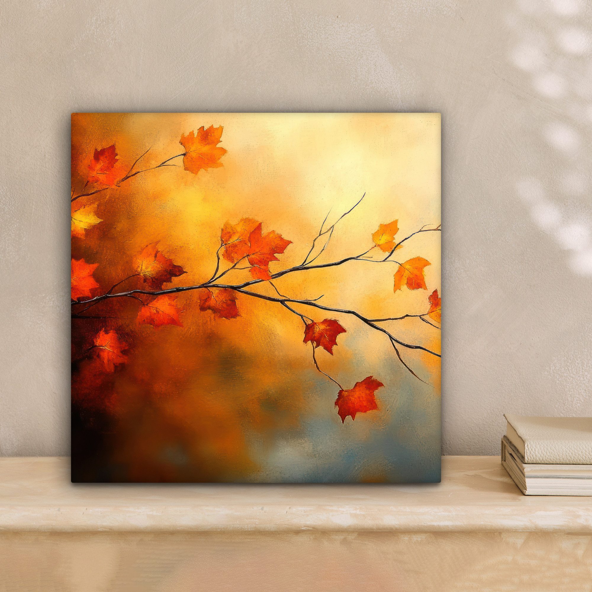 OneMillionCanvasses® Leinwandbild Herbstblätter - Orange - Abstrakt - Herbs günstig online kaufen