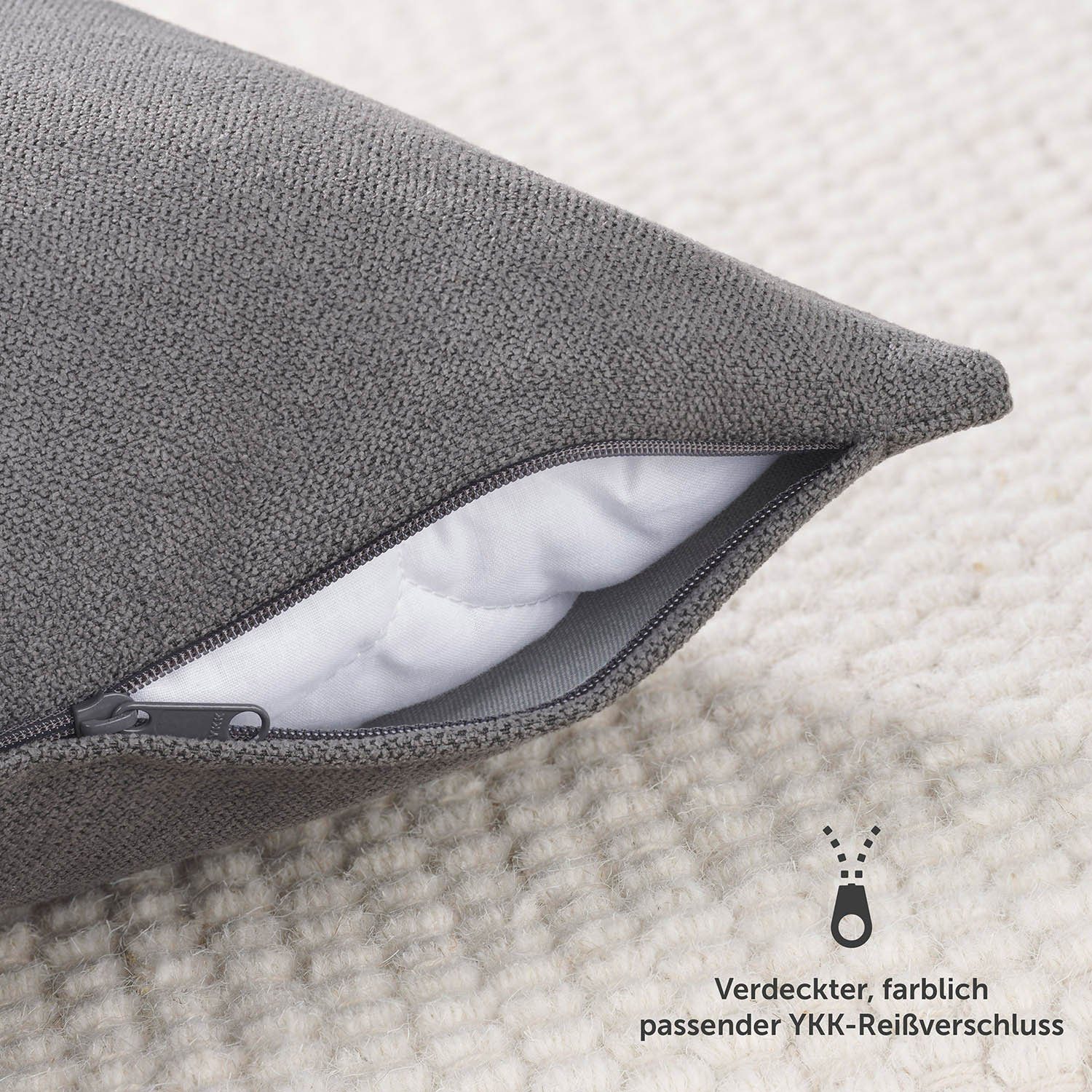 Blumtal Kissenbezug Chenille - Kuscheliges Zierkissen, günstig online kaufen