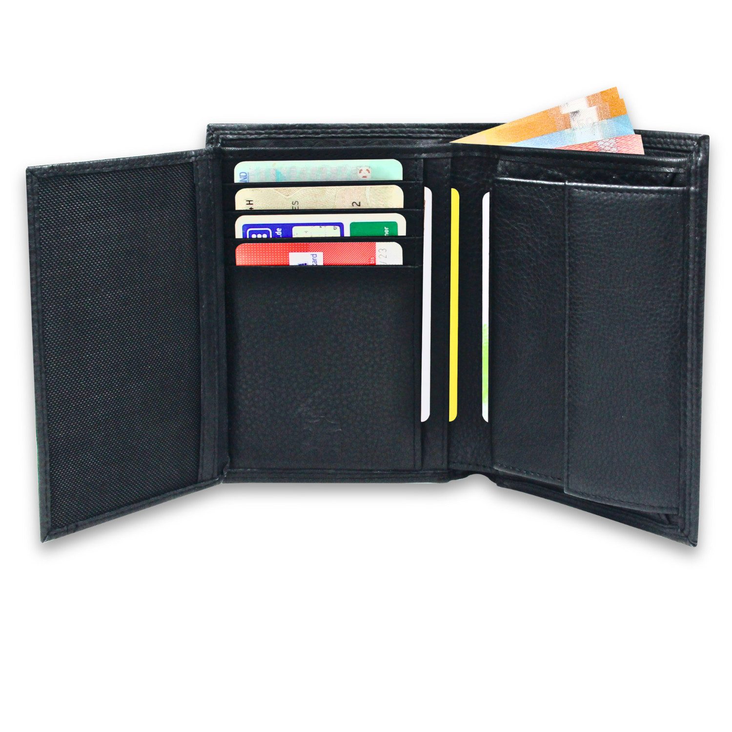 Frentree Geldbörse Echtleder für Herren, großes Portemonnaie für viele Kart günstig online kaufen