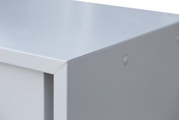 Steelboxx Schiebetürenschrank Schwebetürenschrank Aktenschrank Sideboard 1090 x 1200 x 450 mm (1-St) Komplett verschweißt und montiert - keine Montage erforderlich