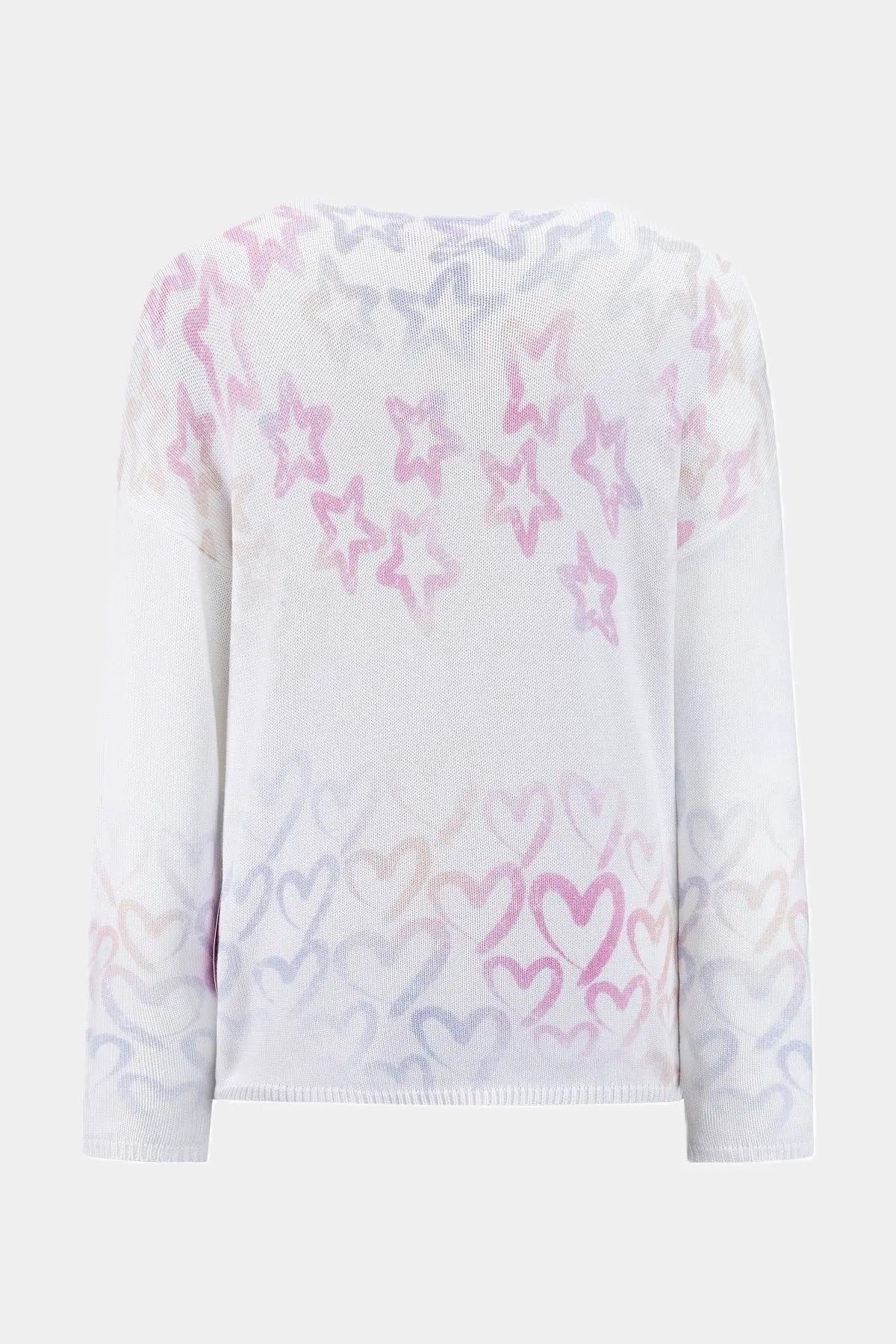 six-o-seven Strickpullover Six-p-Seven Strickpullover mit plakativen Design in WHITE