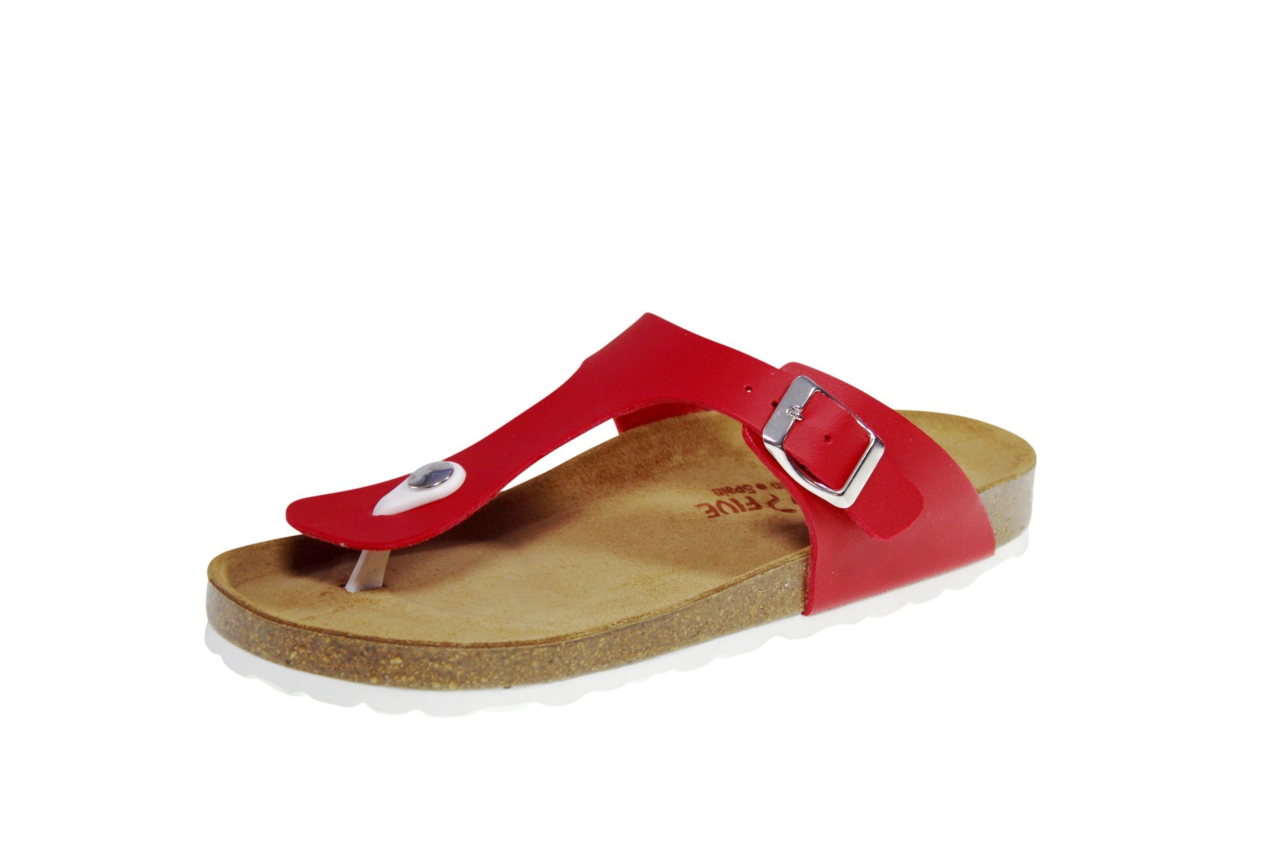 Damen Zehentrenner Bio-Pantolette mit gepolsteter Lederdecksohle günstig online kaufen