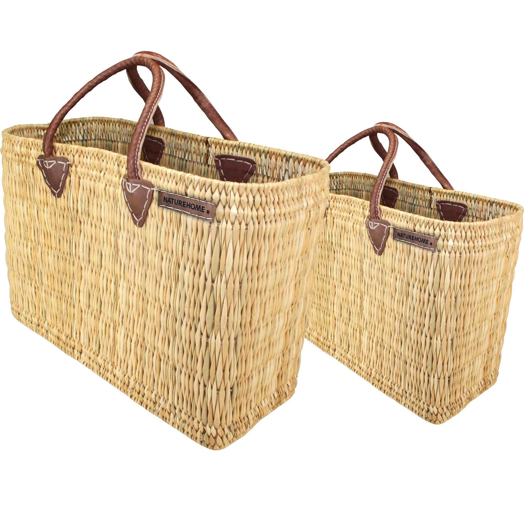 NATUREHOME Strandtasche Korbtasche Strandtasche Einkaufstasche, Handarbeit, günstig online kaufen