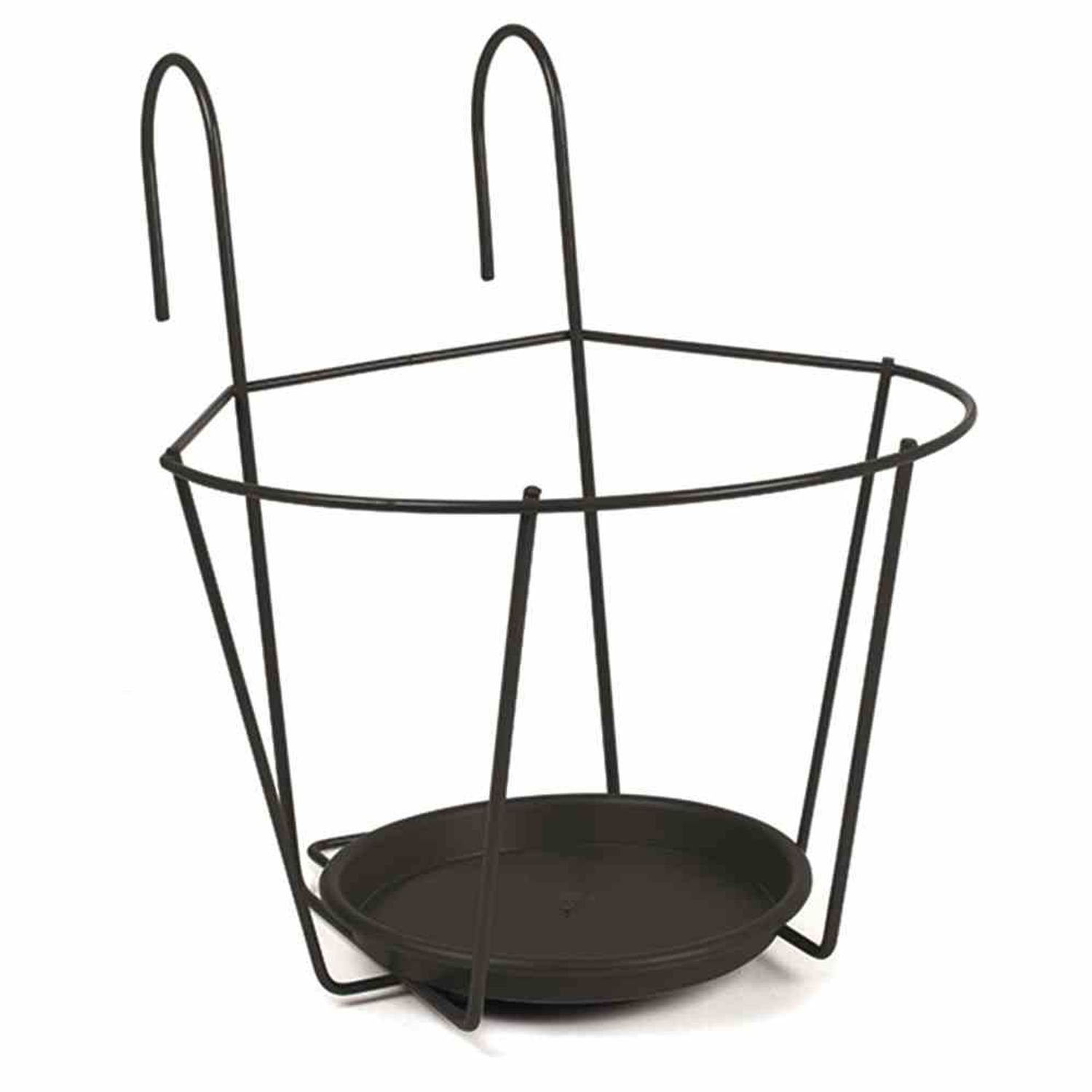 Blumenkastenhalter Blumentopfhalter Ø 25 cm, schwarz zum Einhängen