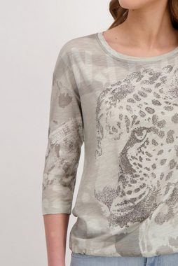 Monari Longsleeve Shirt mit Leopardenmuster