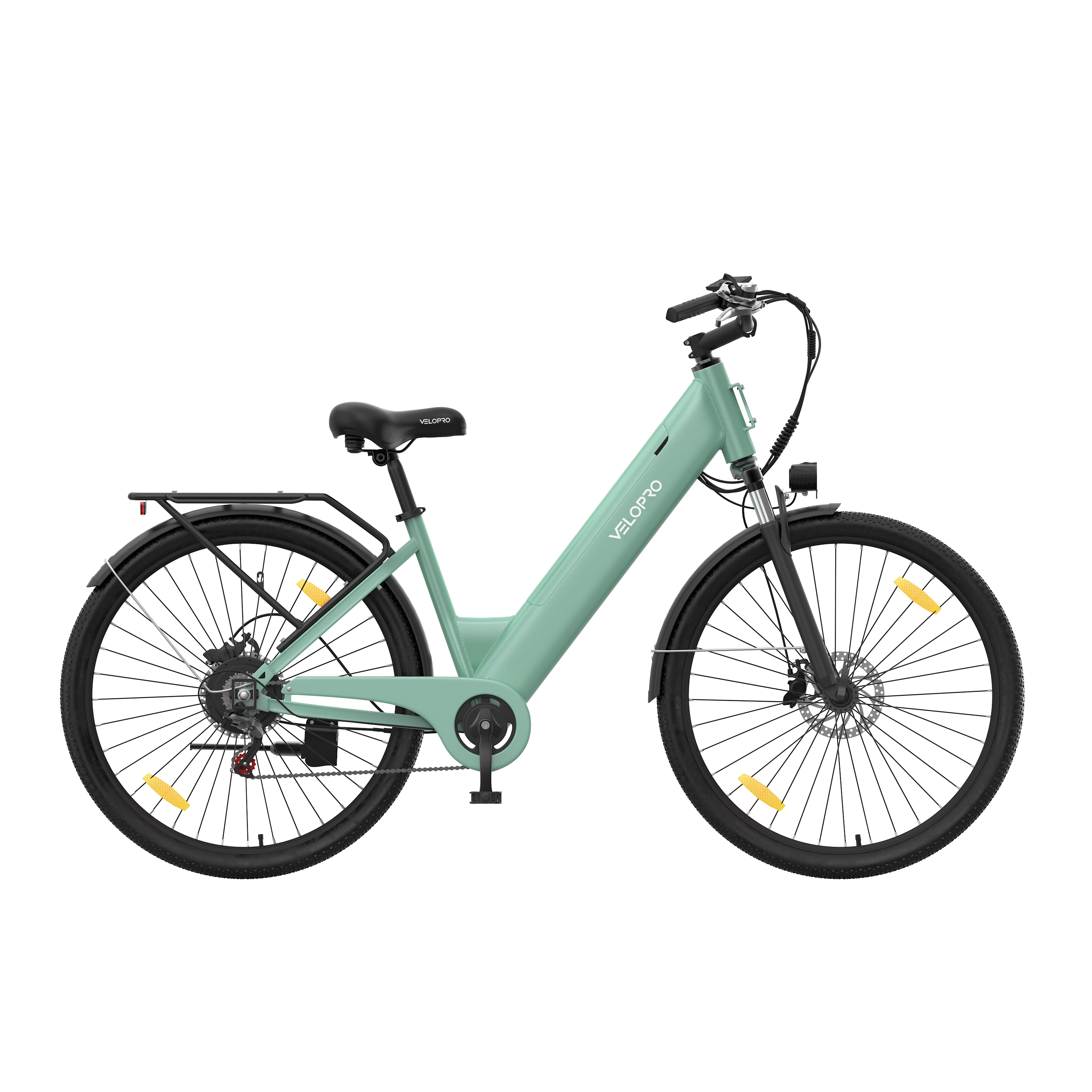 PIXAR E-Bike Cityrad Velopro C1 27,5 Zoll City Elektrofahrrad, 36 V 13 Ah Akku, 7-Gang, 7 Gang, Heckmotor, 468 Wh, Multifunktions-LCD; 250W Heckmotor; Gepäckträger