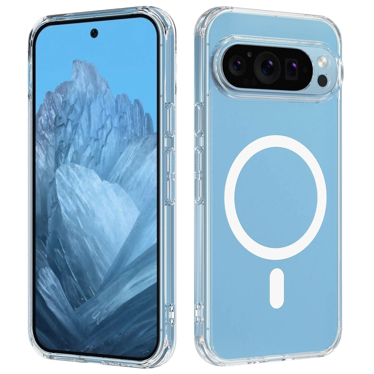 Handyhülle Für Google Pixel 9 Pro XL MagSafe Clear TPU Acryl Hybrid Schutz Hülle
