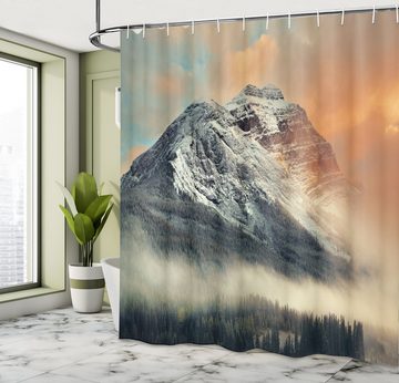 Abakuhaus Duschvorhang Moderner Digitaldruck mit 12 Haken auf Stoff Wasser Resistent Breite 175 cm, Höhe 180 cm, Berge Snowy Peak Mountain