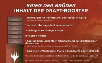 Magic the Gathering Sammelkarte Krieg der Brüder Draft Booster Display 36 Pack Deutsch
