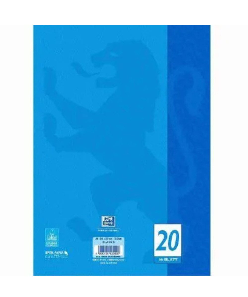 OXFORD Schulheft OXFORD Briefblock blanko DIN A4, Optik Paper (Hoher Schreibkomfort, hohe Reißfestigkeit)