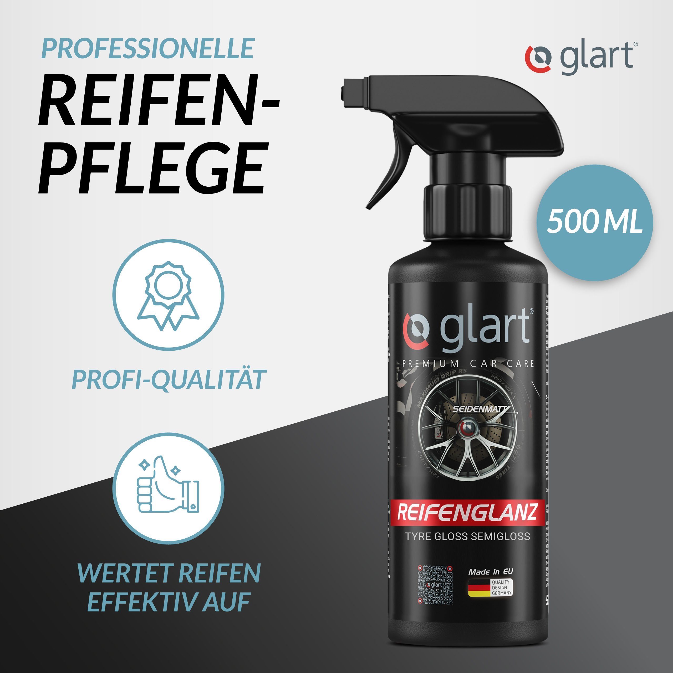 Glart 45RK Auto Reifenglanz-Autoreifen Pflege für matten Seidenglanz-500ml Auto-Reinigungsmittel