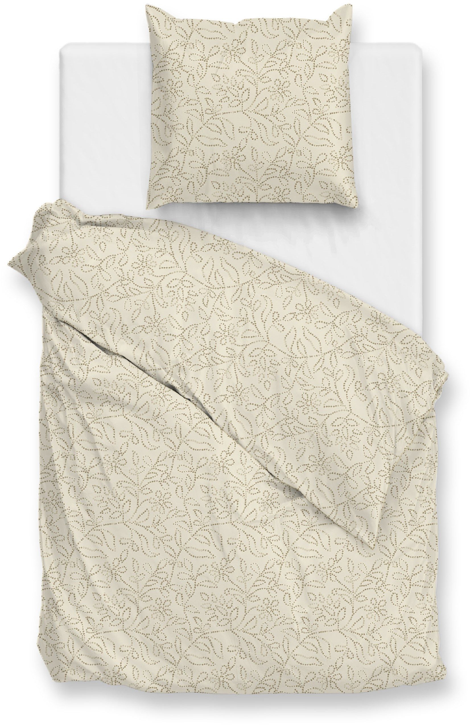 ZO HOME Bettwäsche Floreala, Perkal, 2 teilig, Bettwäsche aus 100% Baumwolle, hochwertiges Perkal