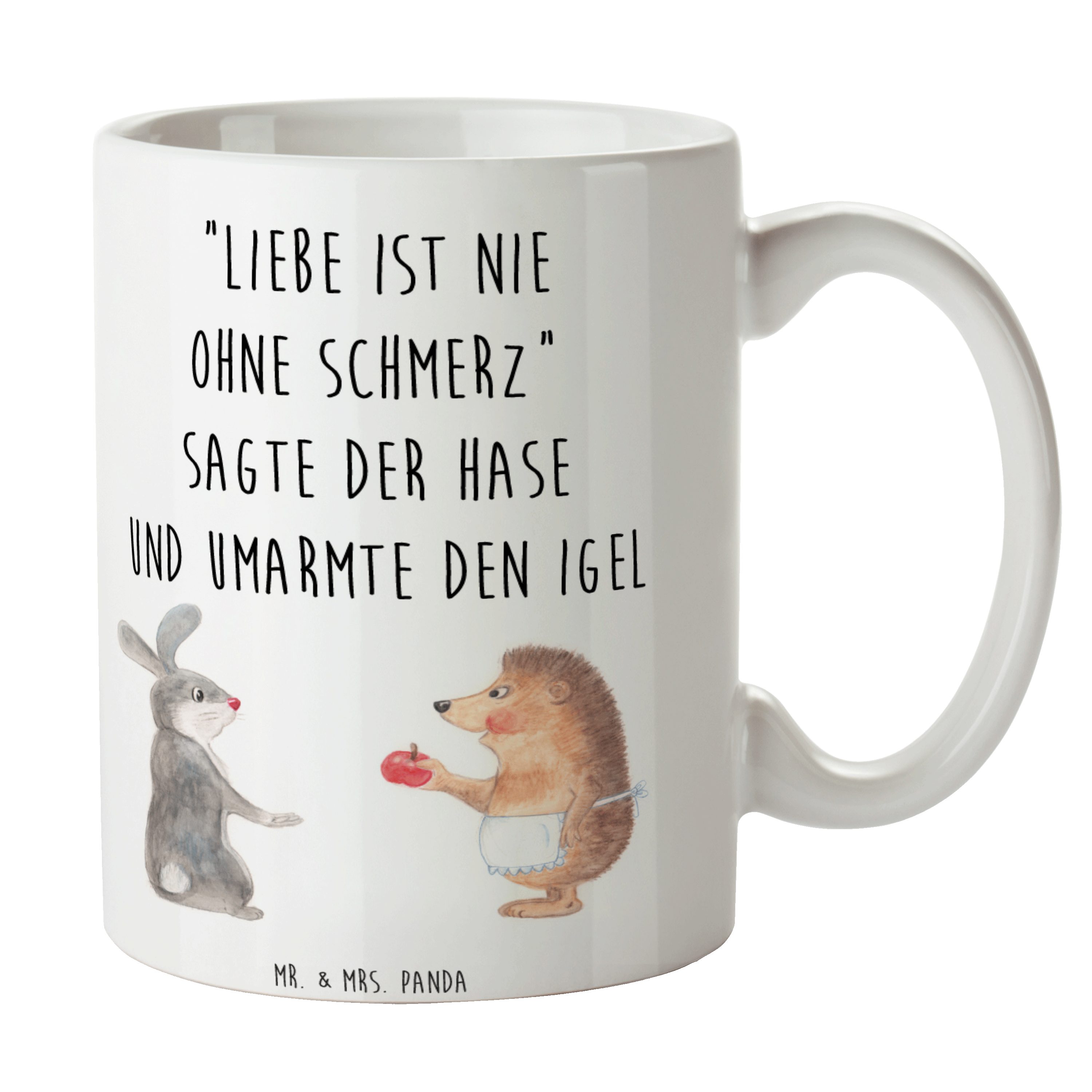 Mr. & Mrs. Panda Tasse »Liebe ist nie ohne Schmerz Weiß Geschenk