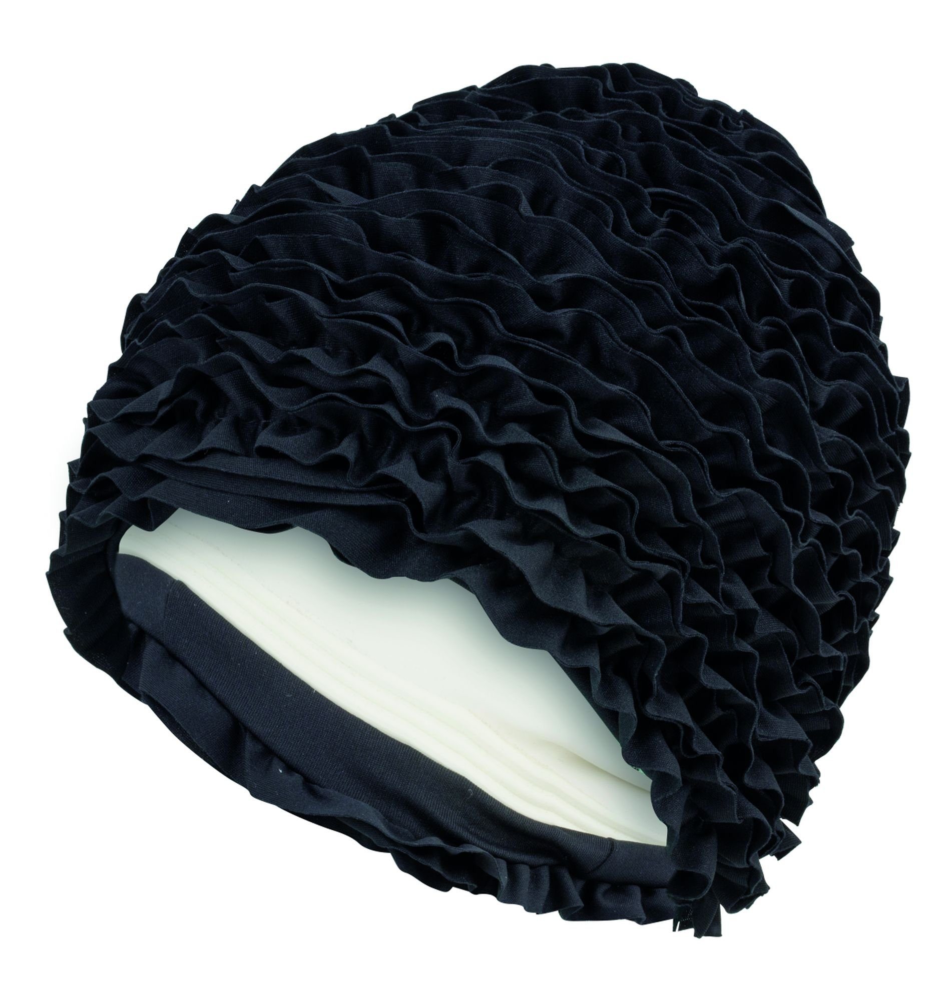 Badekappe Fashy - Badehaube Badekappe Rüschenbadehaube Rüschen Damen Schwarz