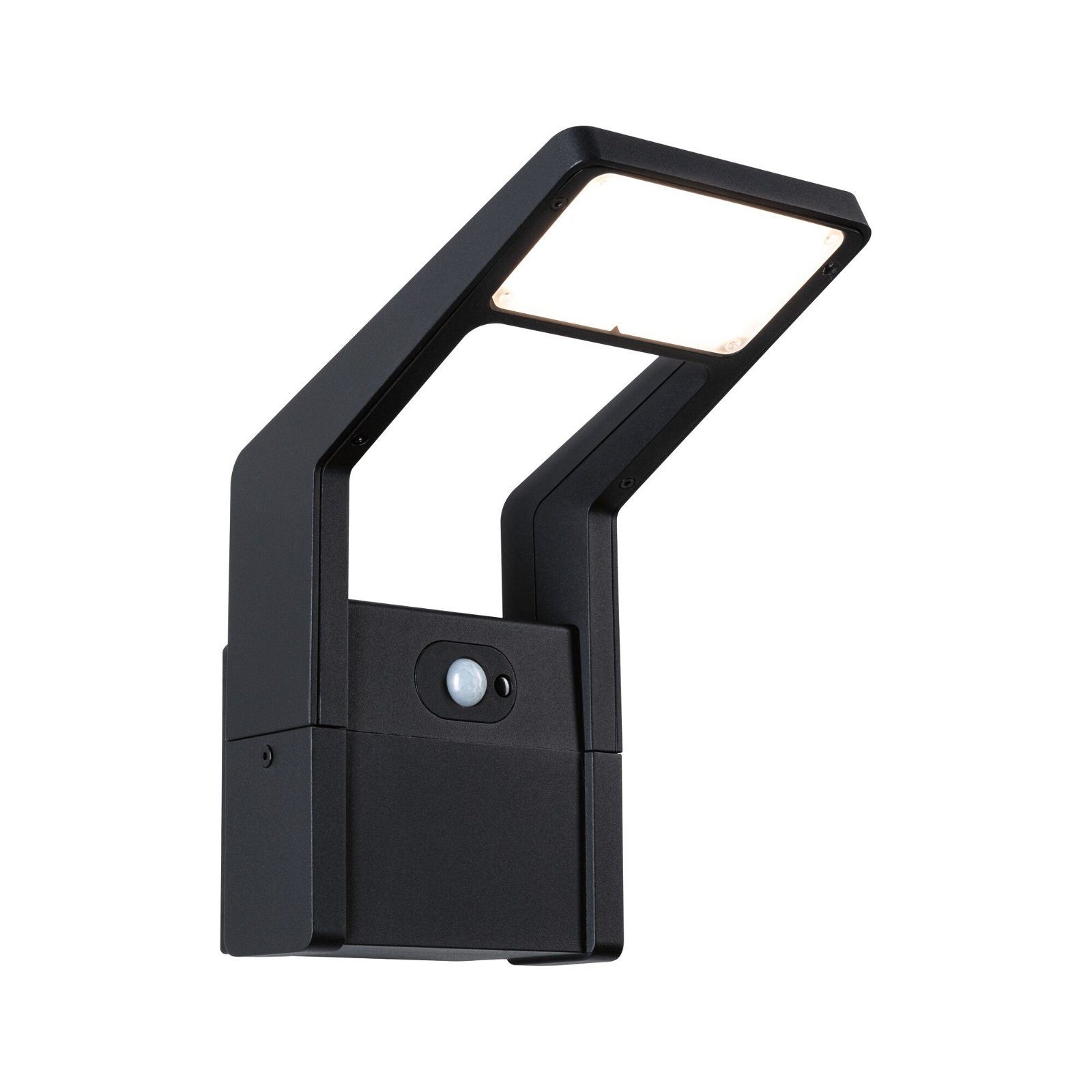 Paulmann LED Außen-Wandleuchte Juntea IP44 140x217mm 3000K 11W 900lm 230V Anthrazit Aluminium, LED fest integriert, Warmweiß, Bewegungsmelder