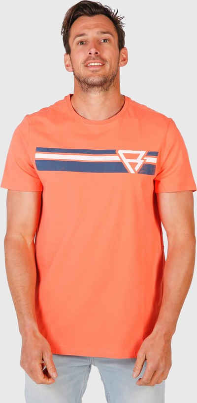Brunotti T-Shirt Tim Print Mens T-shirt Bright Coral