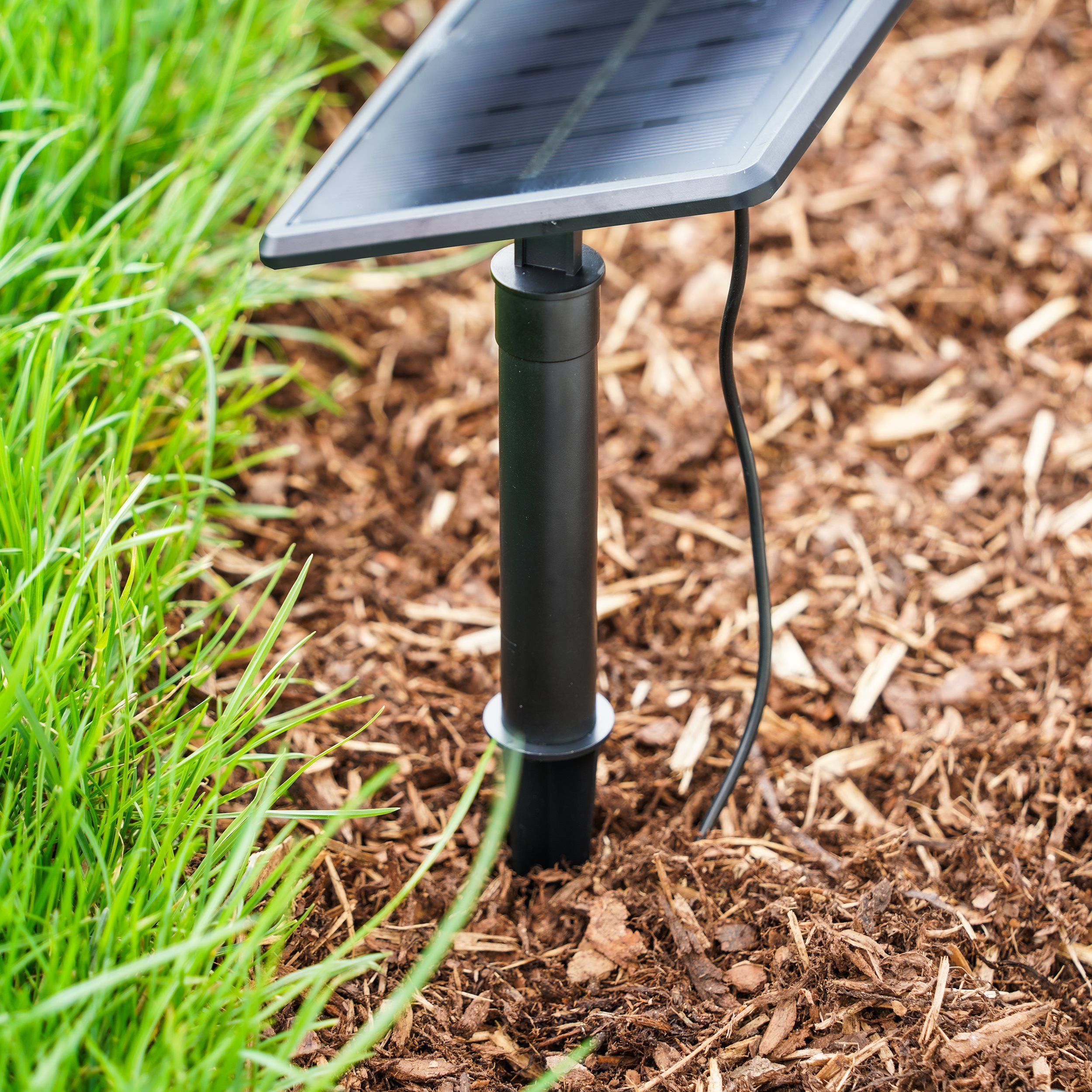 esotec LED Kugelleuchte Sternen Solarkugel Magic Stars Ø20cm silber USB 2 Modi 3000K 103010