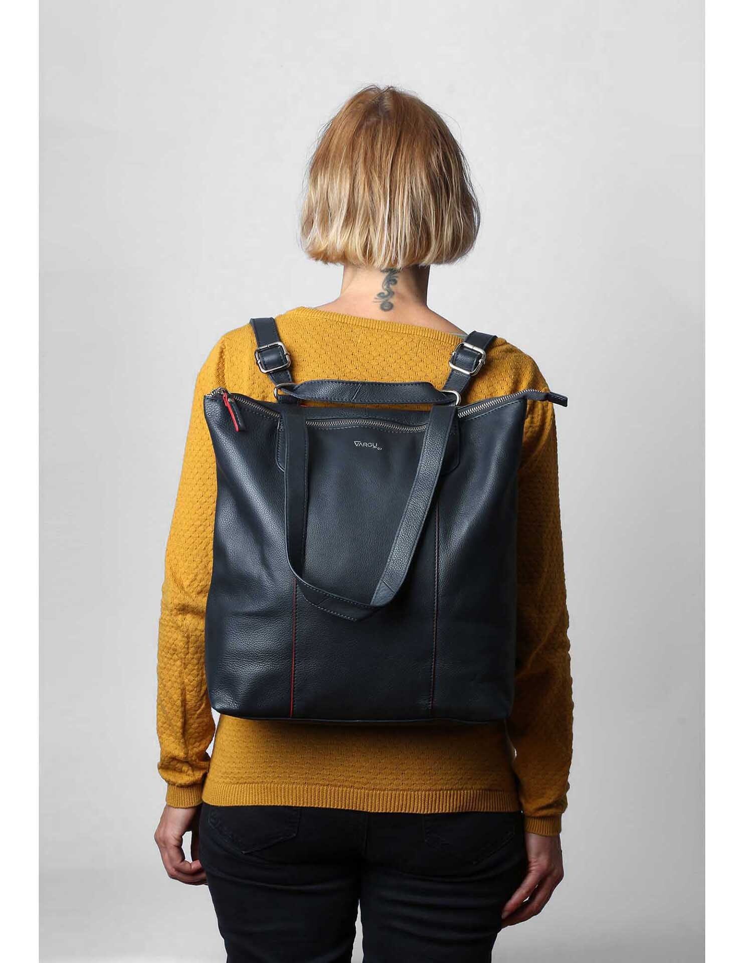 Vargu Cityrucksack Hana 1, Shopper-Rucksack aus LWG zertifiziertem Leder