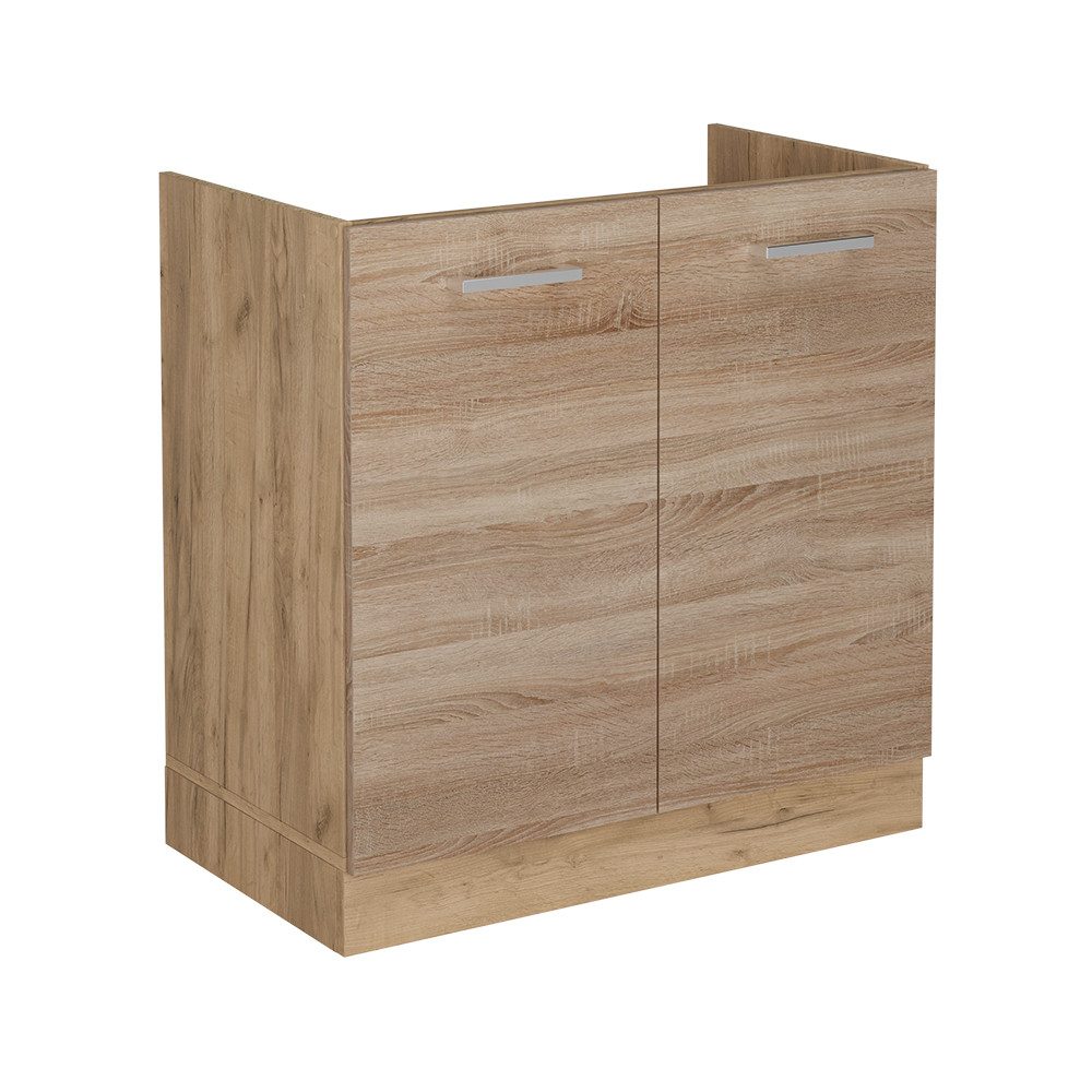 Unterschrank R-Line, Sonoma/Goldkraft Eiche, 80 cm ohne Arbeitsplatte