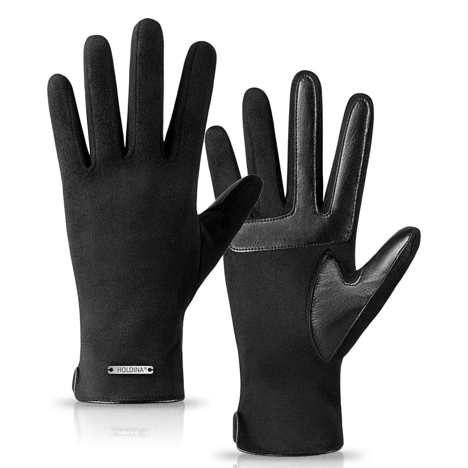 LuxusKollektion Winter-Arbeitshandschuhe Handschuhe Damen Winter Warm Touchscreen S-M Schwarz (1-St)