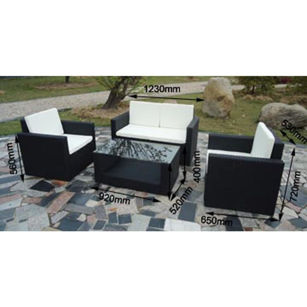 vidaXL GartenmöbelSchutzhülle »vidaXL Gartensofa Poly Rattan 12tlg