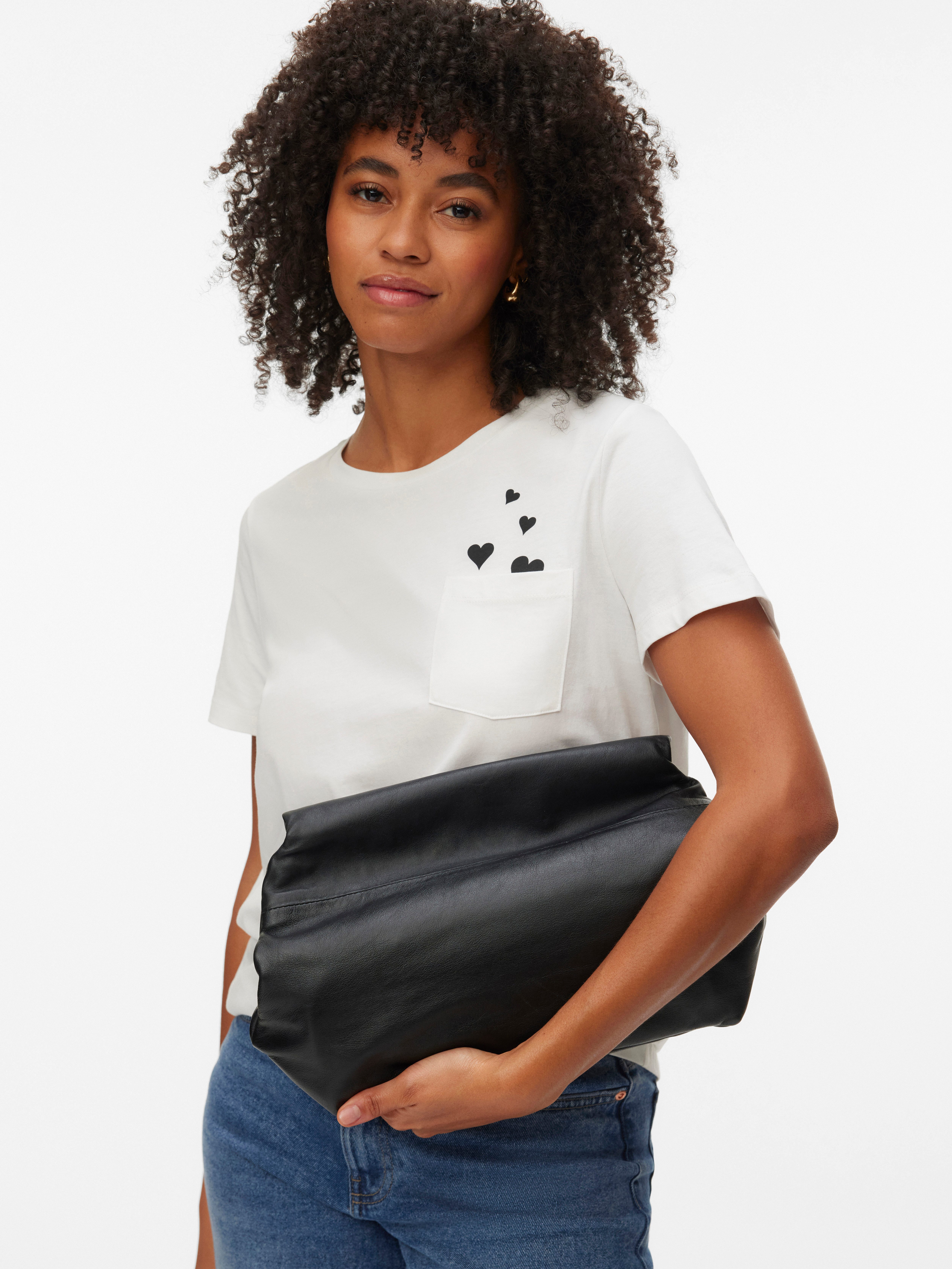 Vero Moda Kurzarmshirt VMKARMA S/S O-NECK T-SHIRT JRS BTQ Baumwolle, regular fit