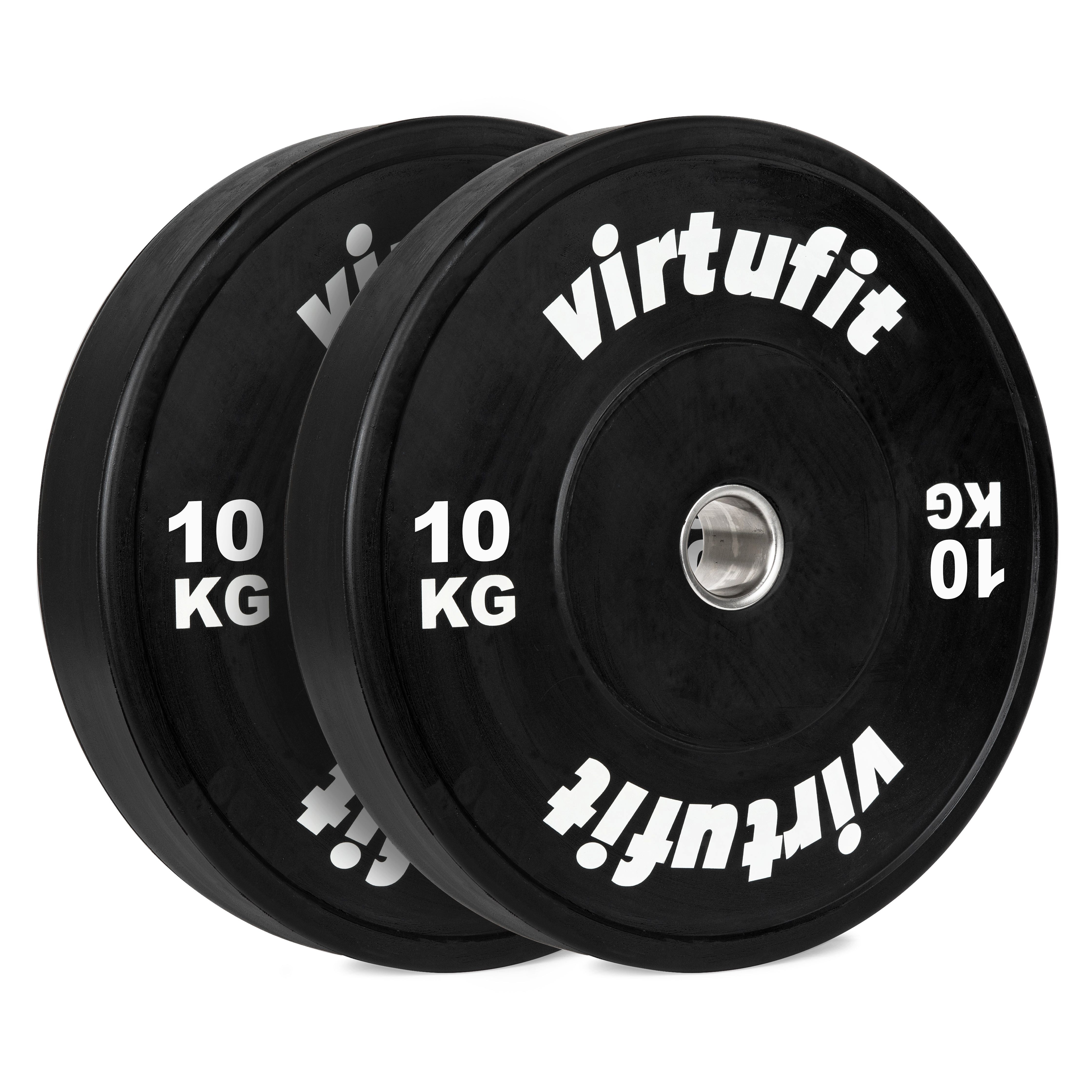 VirtuFit Hantelscheibe VirtuFit Bumper Plates Hantelscheiben Gummi 50 mm Set 2 x 10 kg