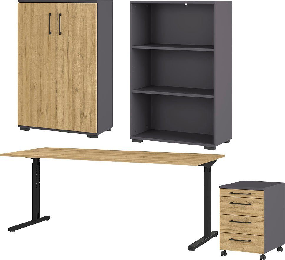 GERMANIA Büromöbel-Set GW-Profi 3.0, (Set, 4-tlg)