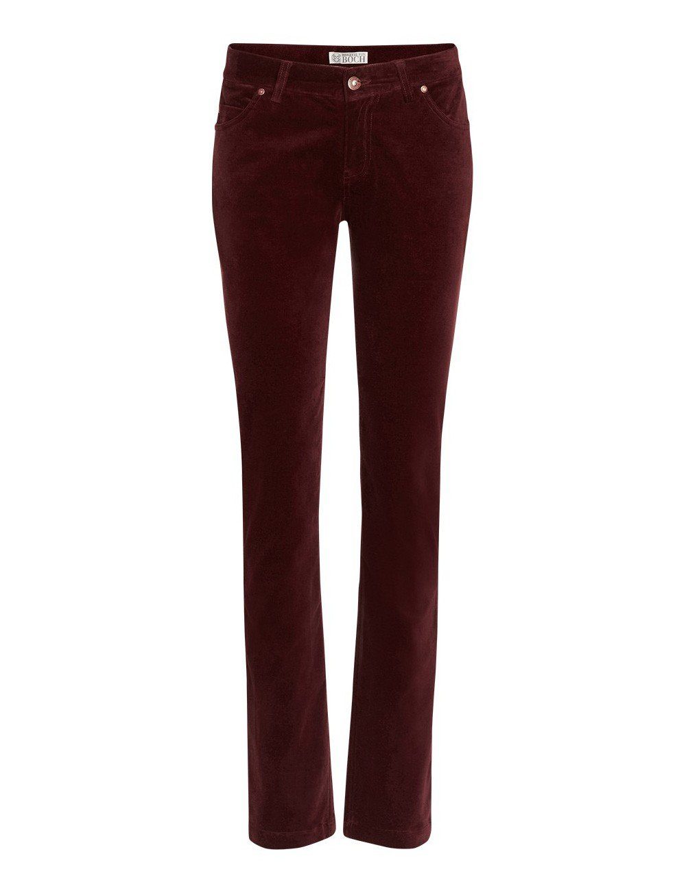 Brigitte von Boch Samthose Hanley Samt-Hose burgund