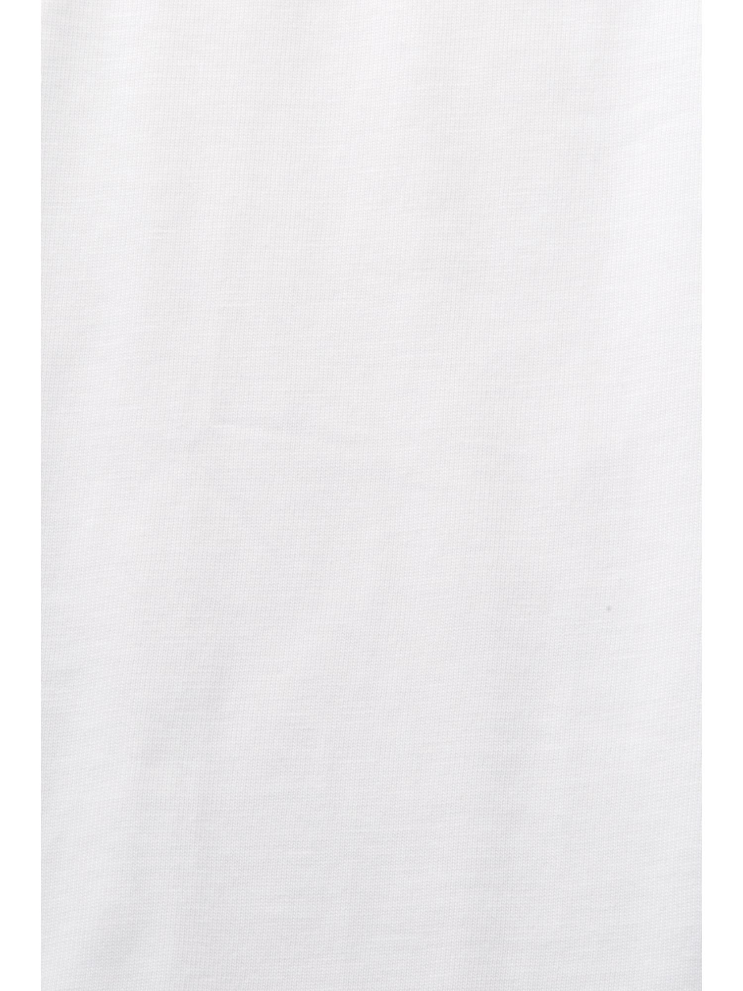 Esprit T-Shirt Baumwoll-T-Shirt (1-tlg) Print mit WHITE