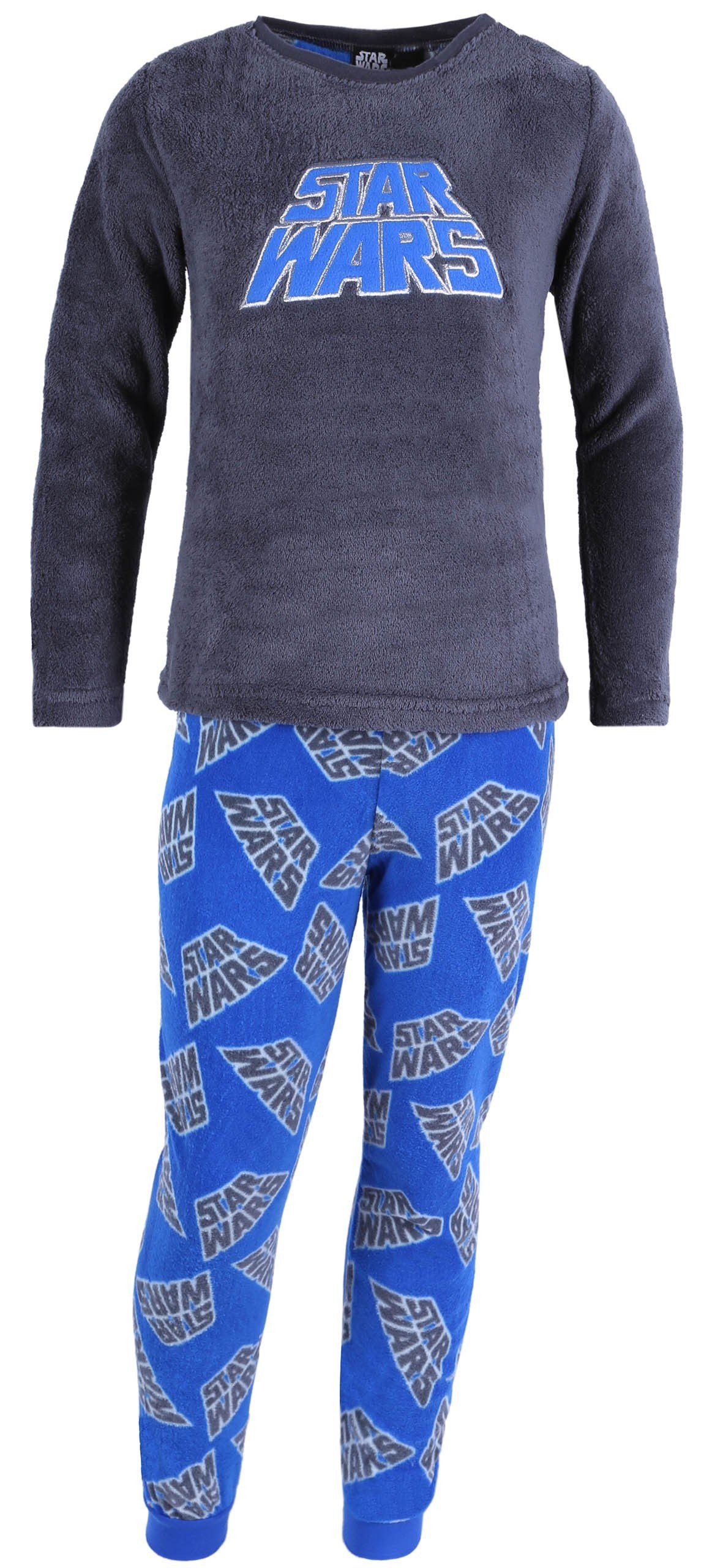 Sarcia.eu Schlafanzug Grauer blauer Pyjama Star Wars DISNEY 8-9 Jahre, 134