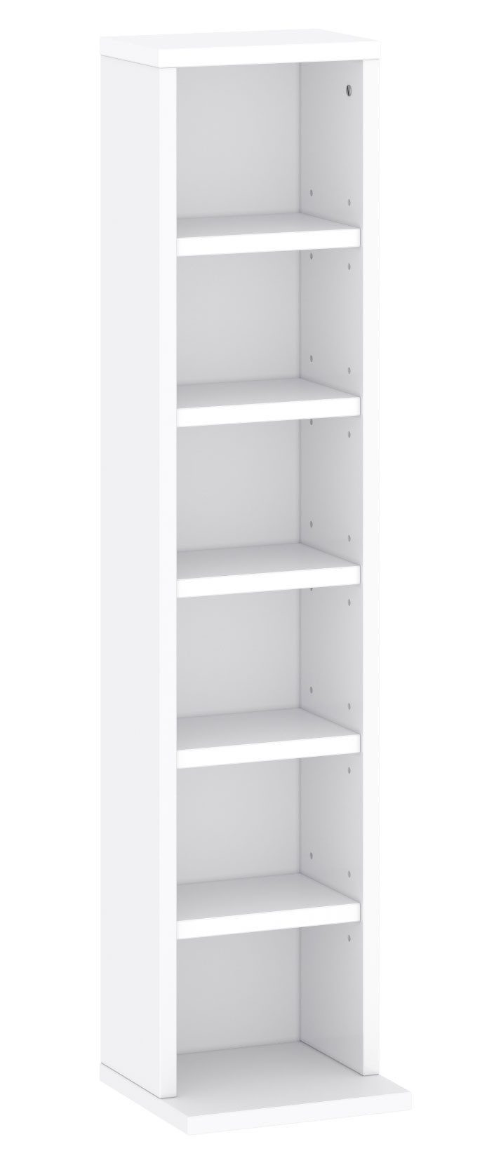 Feldmann-Wohnen Media-Regal 901, mit 6 Fächern 1-tlg., 21x20x91cm weiß