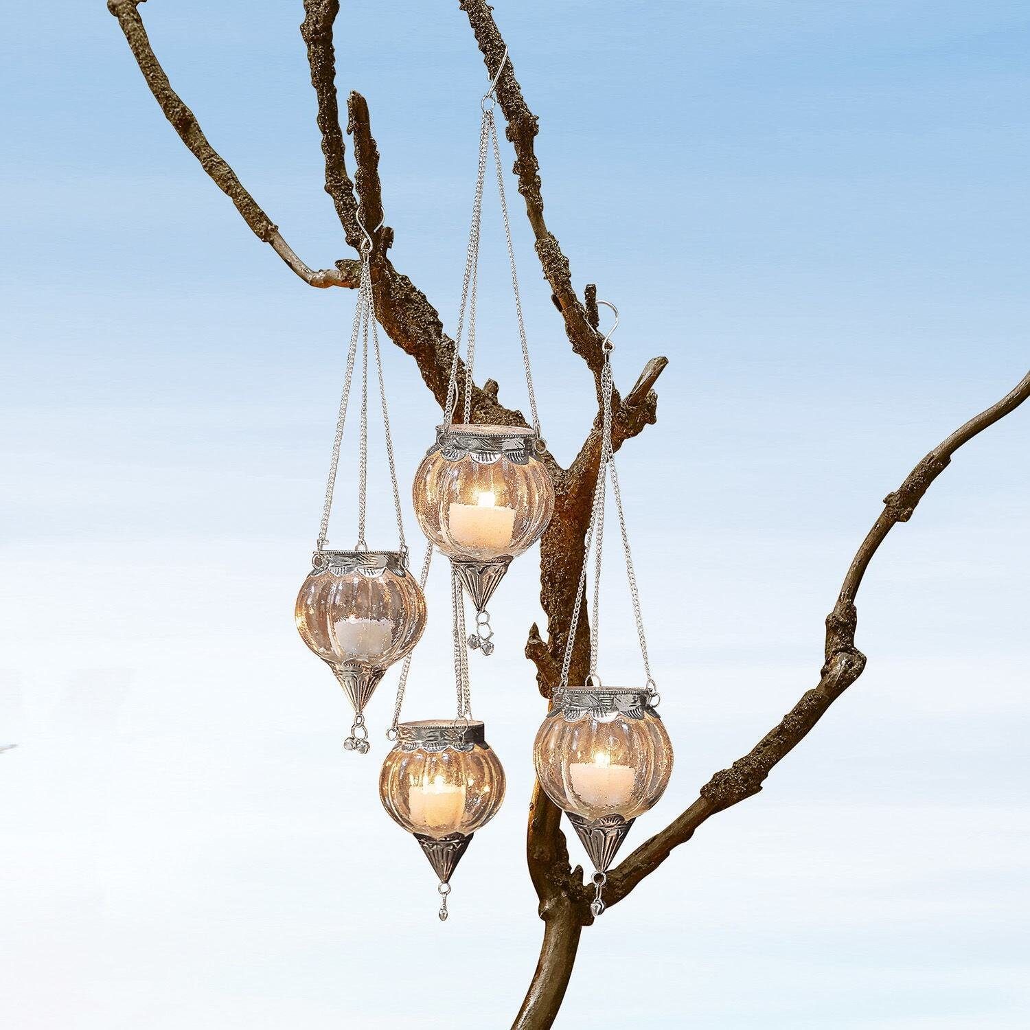 Mirabeau Windlicht Hängewindlicht 4er Set Matré günstig online kaufen