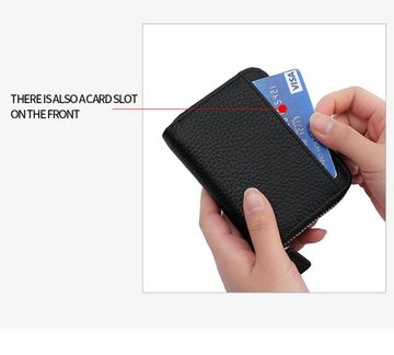 SOTOR Geldbörse Kartenetui Damen, RFID-Schutz Kartenhalter Geldbörse, Klein Geldbeutel, Reißverschluss Portemonnaie