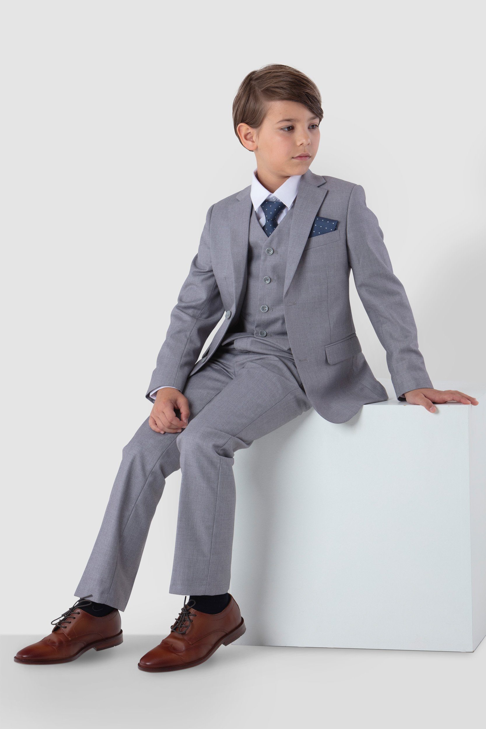 SANDER STELLAN Anzugsakko Kinder Sakko, hellgrau festlich, elegant