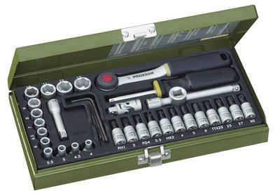 PROXXON INDUSTRIAL Werkzeugset PROXXON 23080 Feinmechaniker Steckschlüsselsatz / Knarrenkasten 6,3mm (1/4), (36-St)