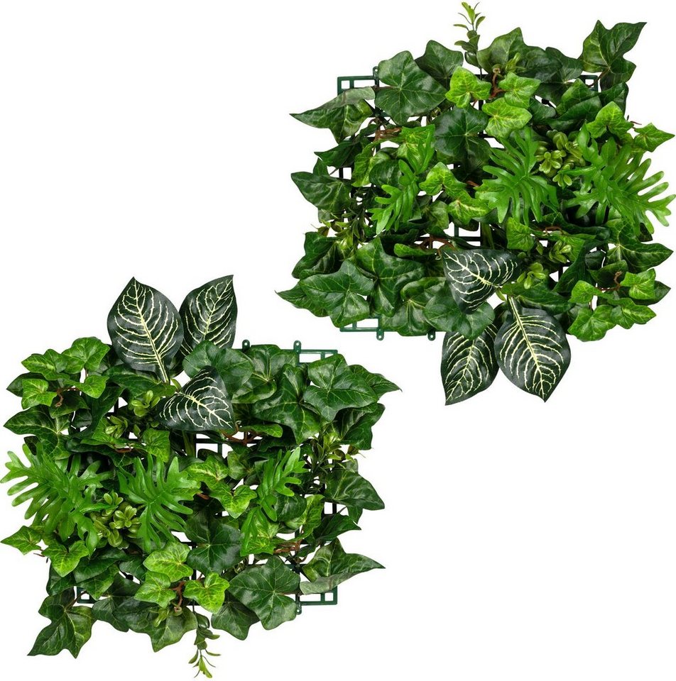 Künstliche Zimmerpflanze Blättermatte Philo-Efeumix, Creativ green, Höhe 33  cm, 2er Set