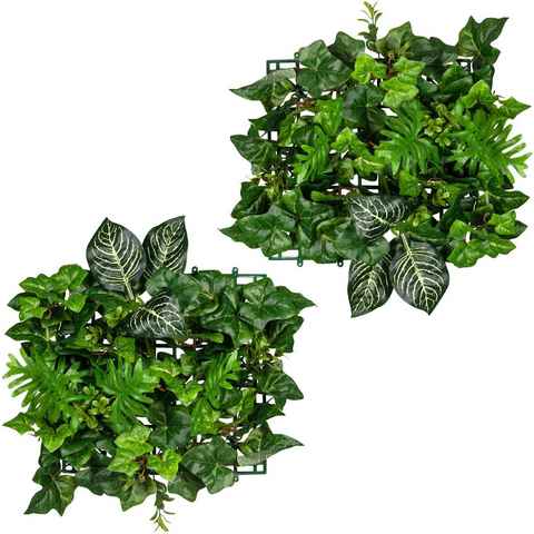 Künstliche Zimmerpflanze Blättermatte Philo-Efeumix, Creativ green, Höhe 33 cm, 2er Set
