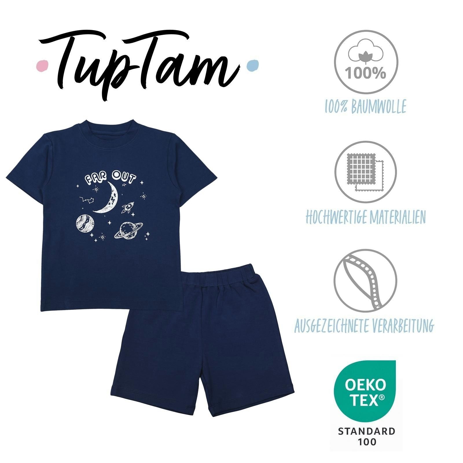 TupTam Schlafanzug Kinder Jungen Pyjama Schlafanzug Set Kurzarm 2-teilig Sommer