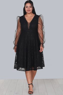 Modabout Abendkleid Damen Midikleid Sommerkleid für große Größen - NELB0588D5150SYH (1-tlg)