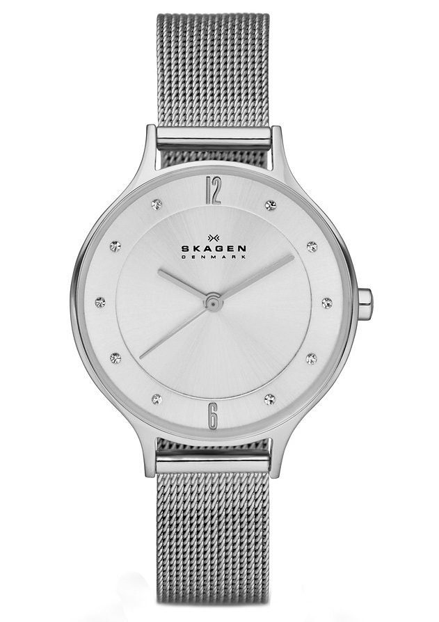 SKAGEN Quarzuhr ANITA LILLE SKW2149, Armbanduhr, Damenuhr, Glassteine, Edelstahlarmband