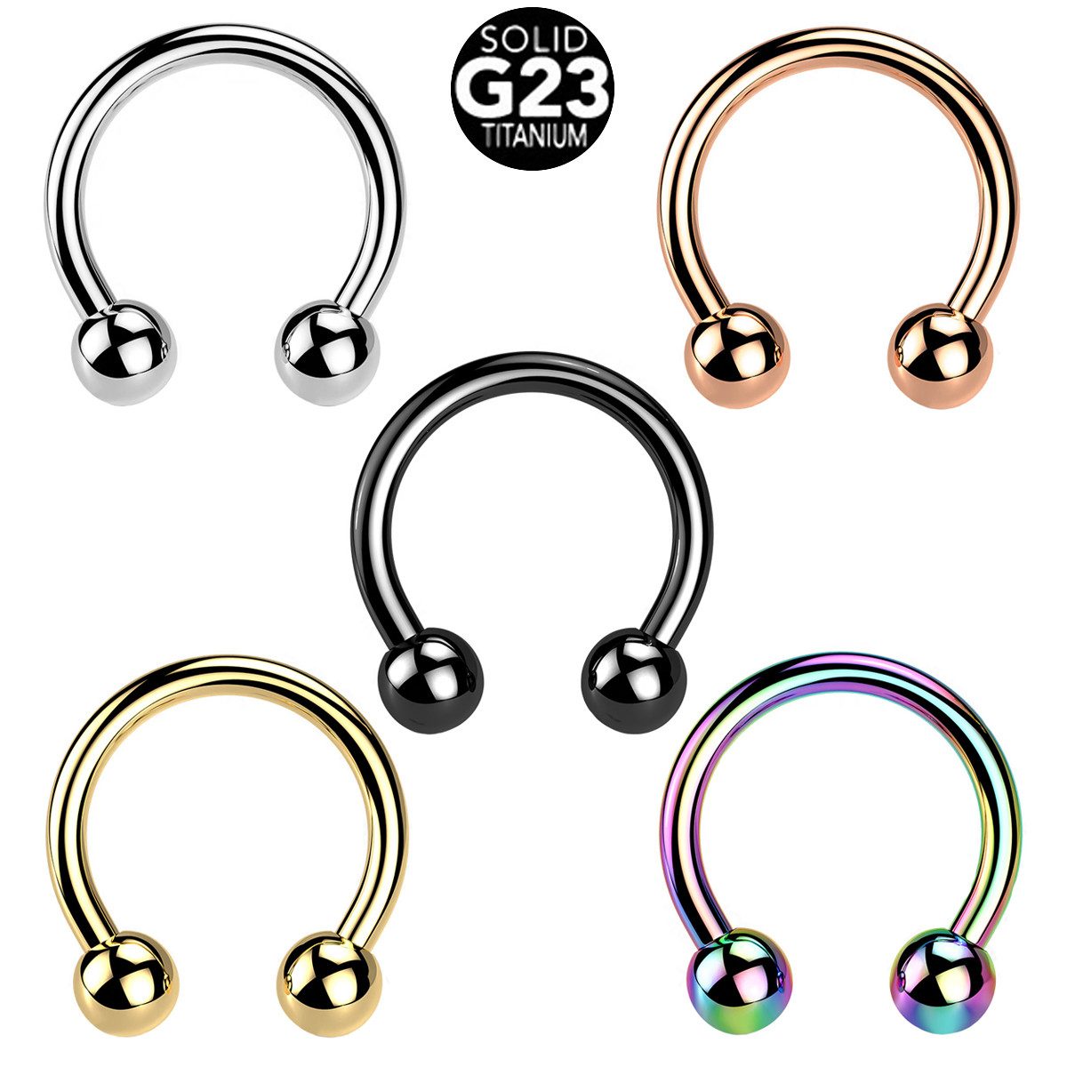 Taffstyle Nasenpiercing Titan G23 Lippenpiercing Hufeisen Universal Silber günstig online kaufen