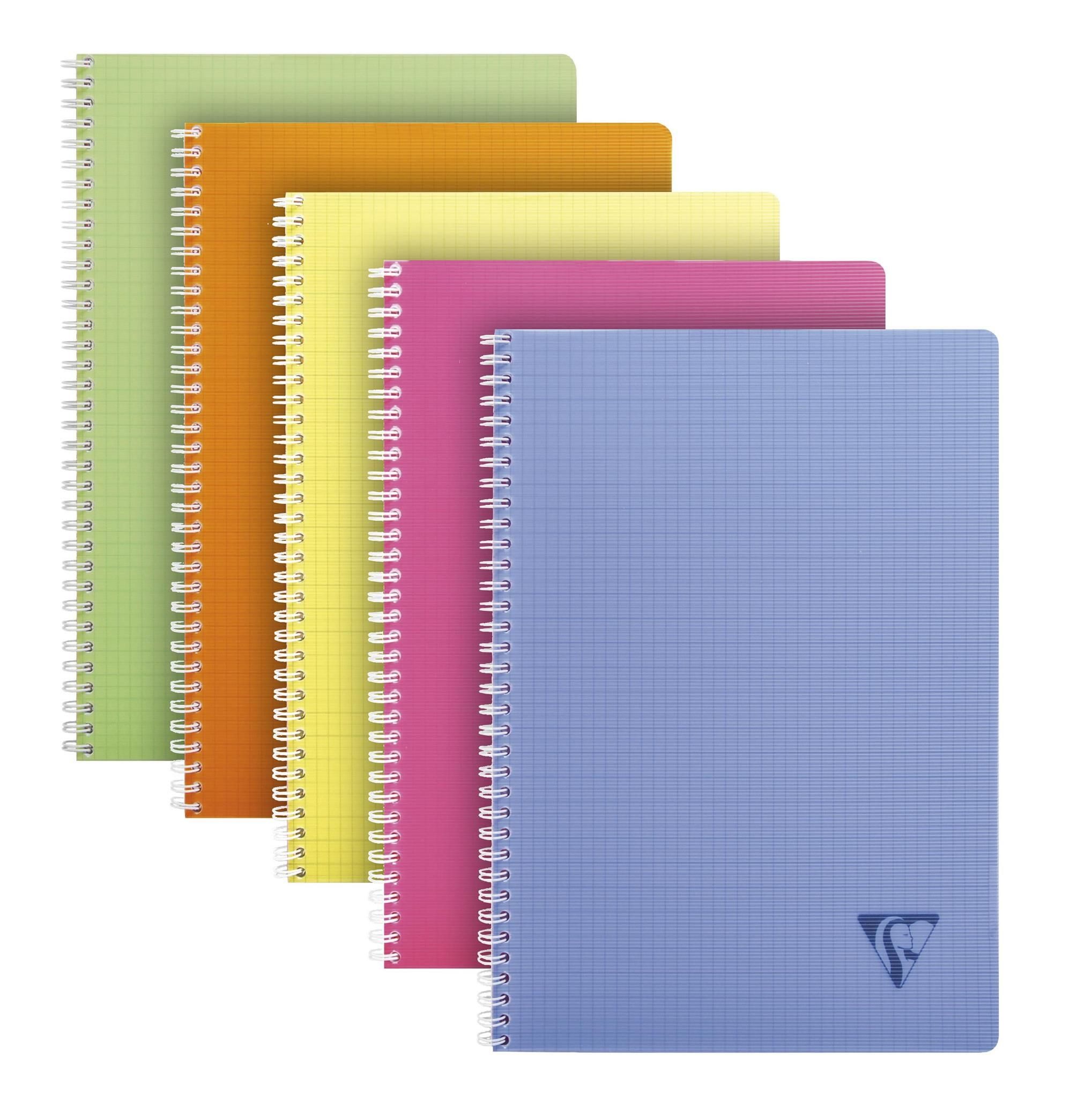 CLAIREFONTAINE Notizbuch Clairefontaine Spiralbuch A4 Linicolor kariert 90Bl