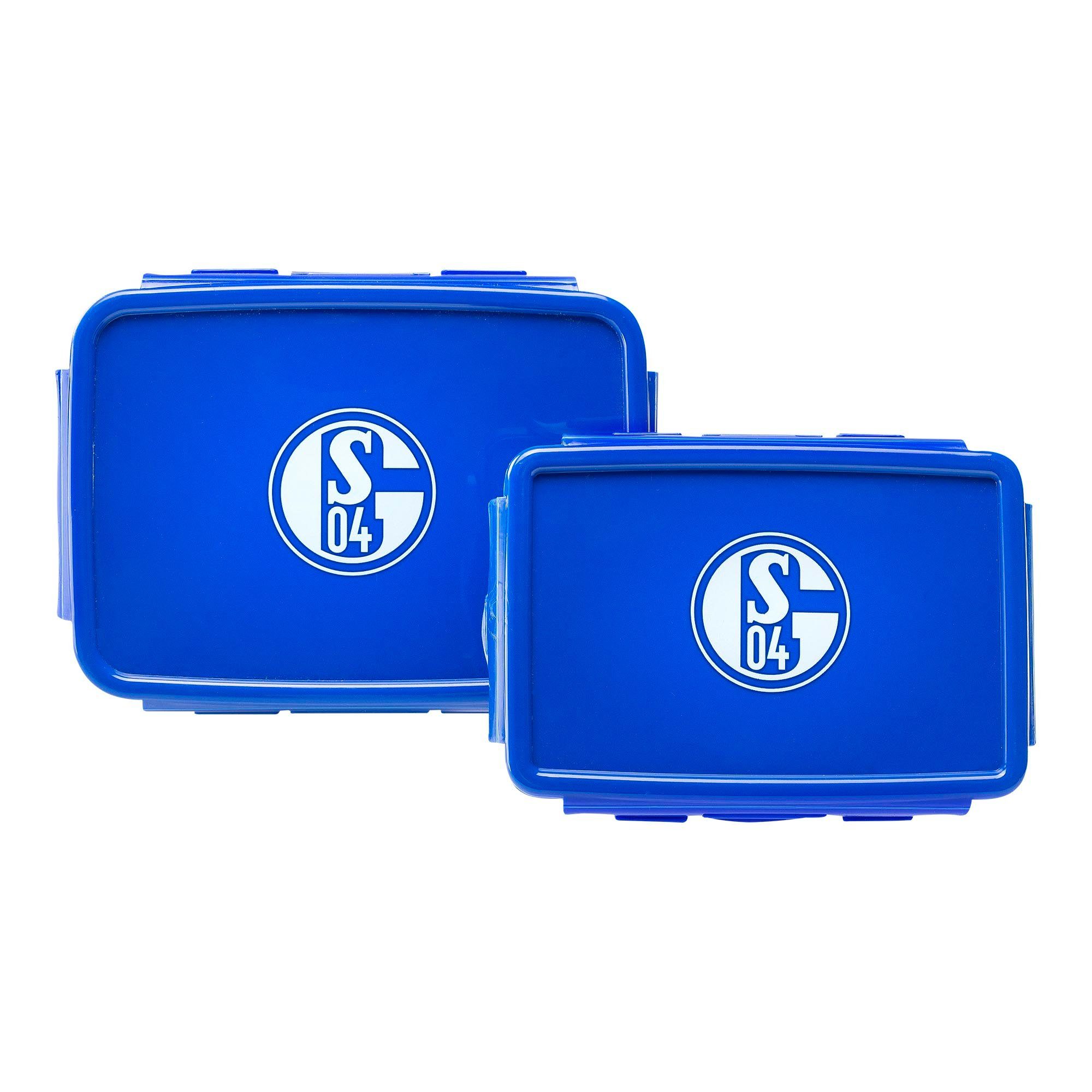 FC Schalke 04 Brotdose 2er-Set, Kunststoff, Lunchbox (4-tlg) PP