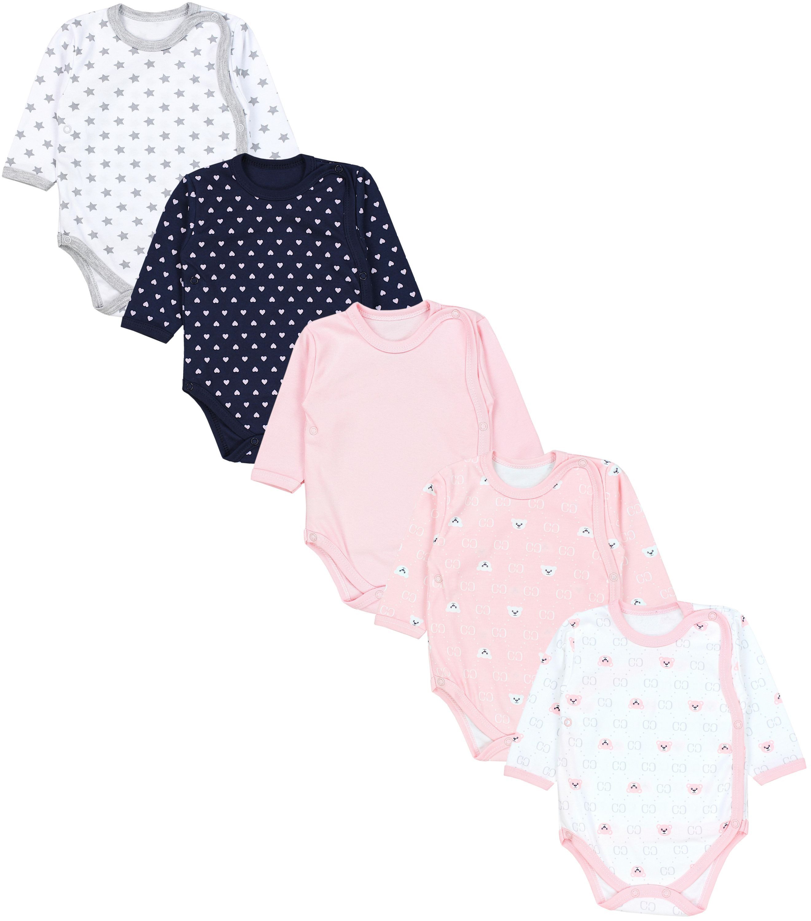 TupTam Langarmwickelbody TupTam Baby Unisex Langarm Wickelbody im 5er Set