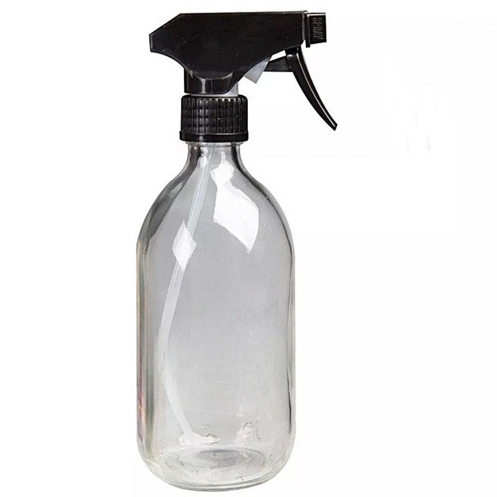Sprühflasche aus Glas mit Sprüher aus Bio-Kunststoff für 500ml Inhalt, Chlor-, phthalat- und bisphenolfrei