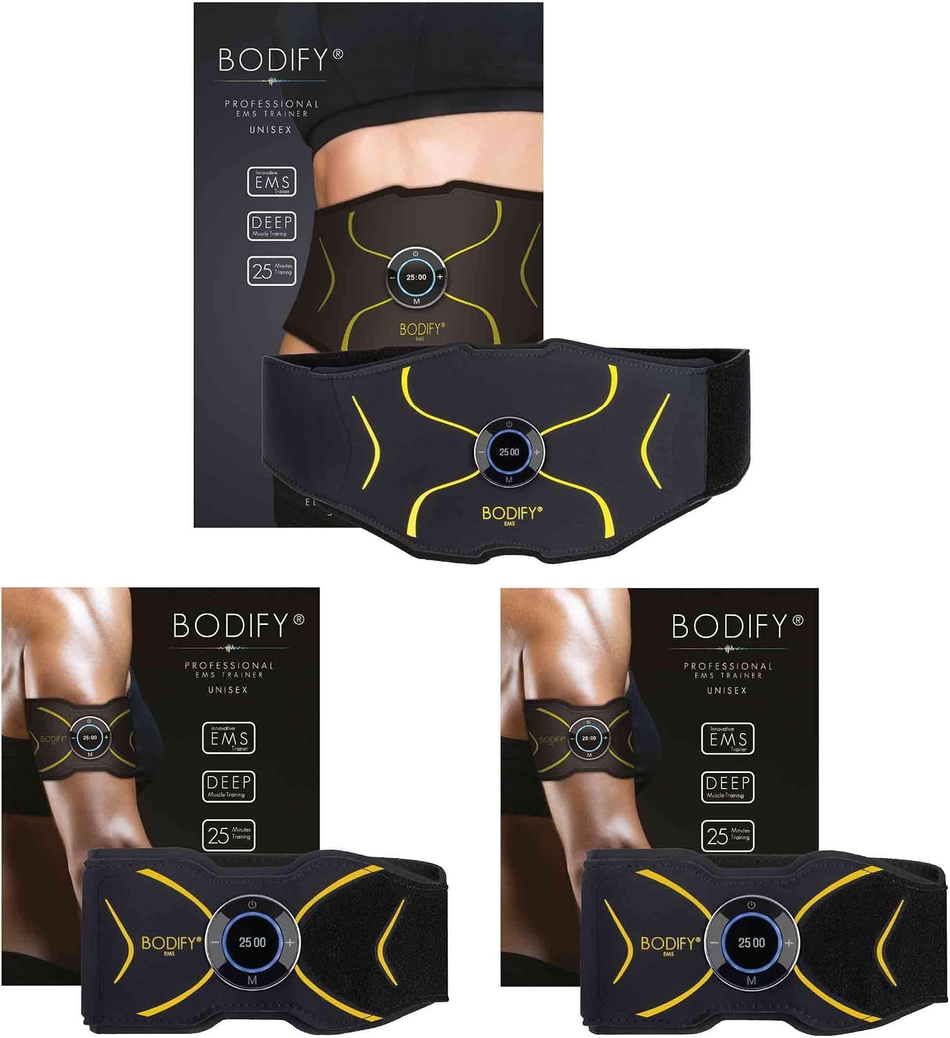BODIFY EMS-Gerät - 3in1 EMS Ganzkörper Set Max - Gezielte Stimulation der Muskulatur