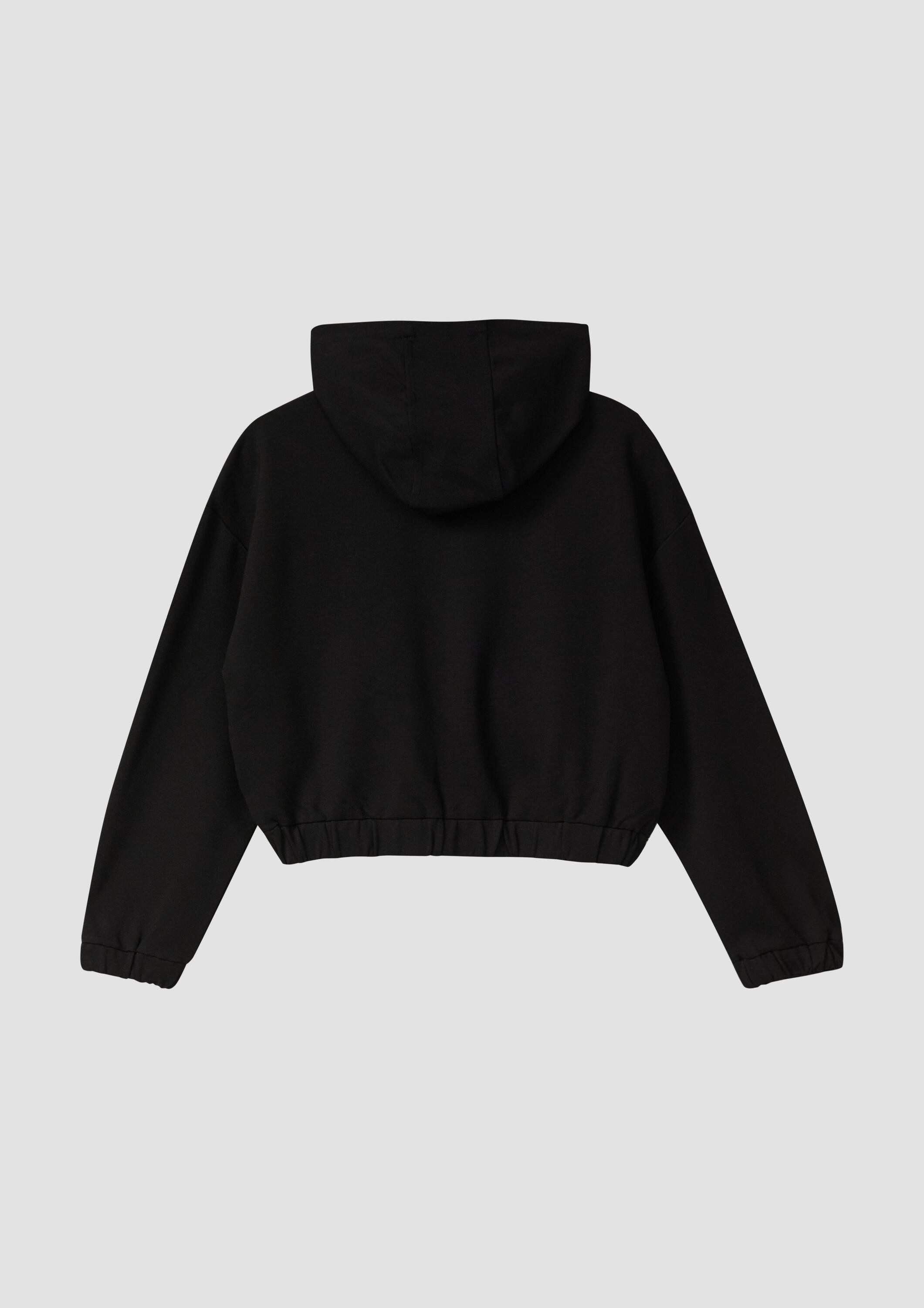 s.Oliver Sweatjacke Sweatshirt Jacke Interlock-Kapuzenjacke im Boxy Fit