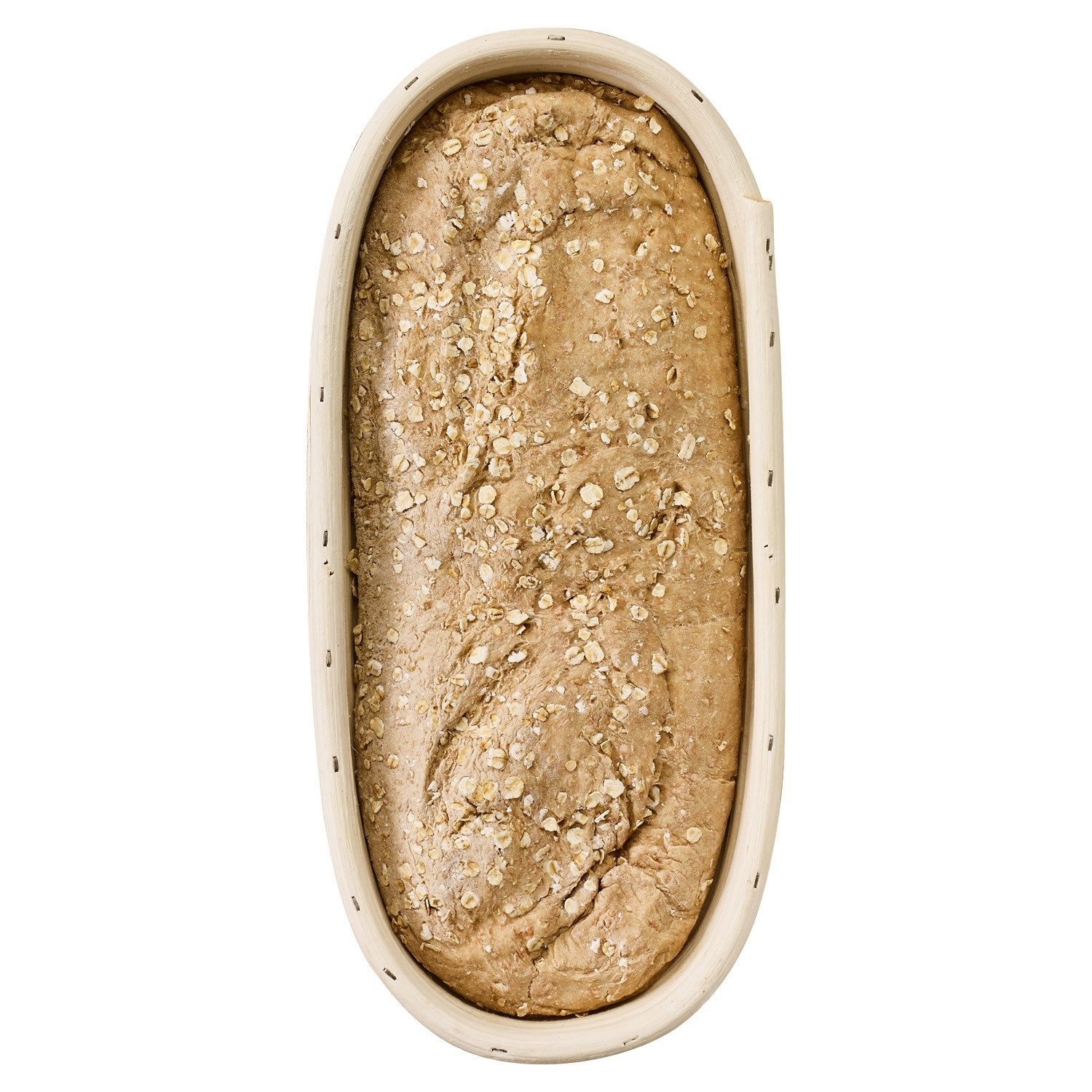 Birkmann Gärkorb LAIB & SEELE, 30 x 14 cm, Braun, Peddigrohr, für Brote bis 1000 g, Rillenmuster, Handgefertigt